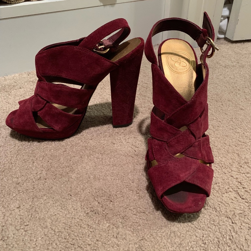 Burgundy/Maroon Jessica Simpson Heels